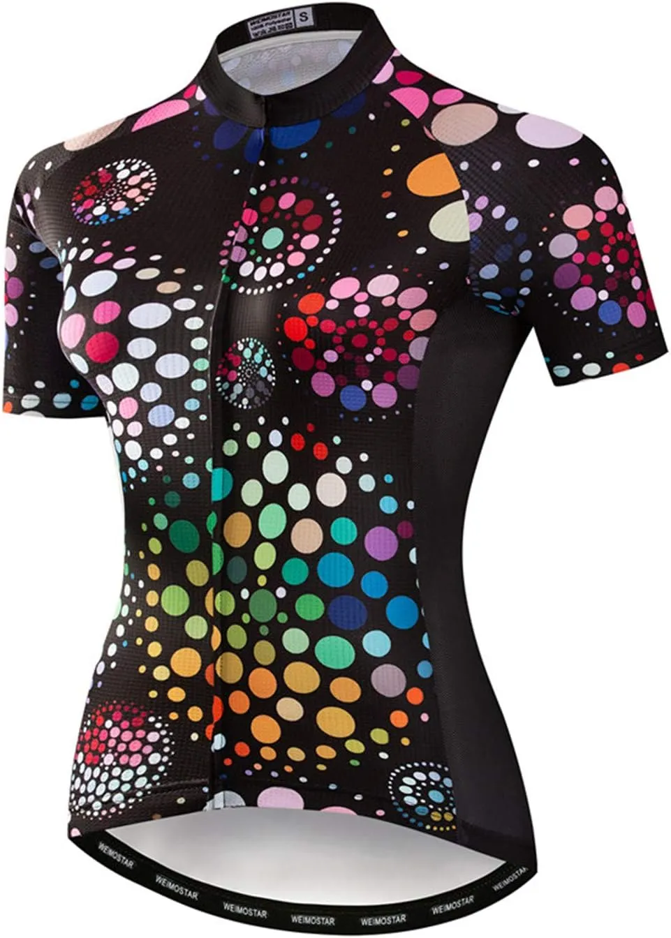 Hotlion Cycling Jersey Women Short Sleeve Bicycle Clothing Top MTB Full Zipper Bike Jerseys Clothes