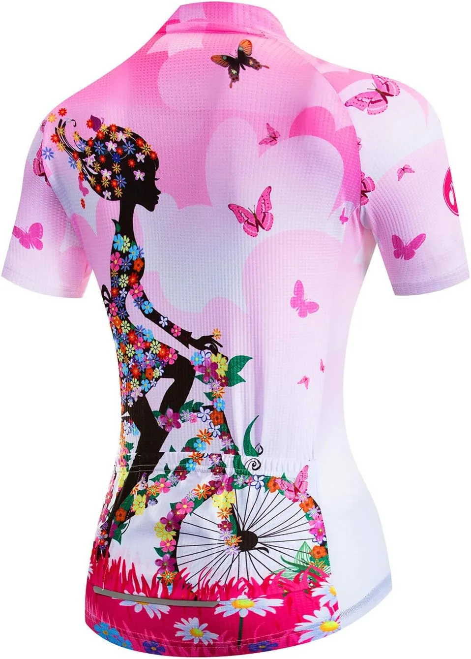 Hotlion Cycling Jersey Women Short Sleeve Bicycle Clothing Top MTB Full Zipper Bike Jerseys Clothes