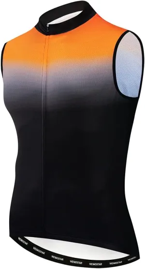 Hotlion Cycling Vest for Men Sleeveless Bike Jersey Shirts Team Bicycle Jacket Tops Reflective
