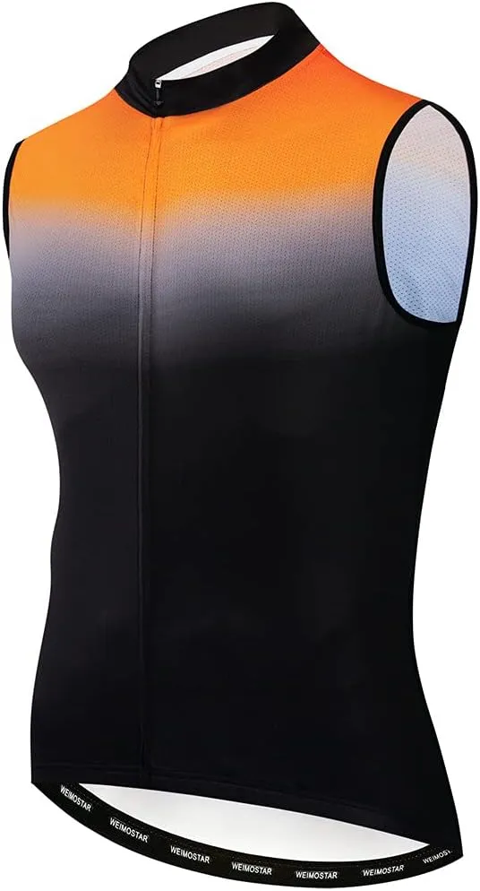 Hotlion Cycling Vest for Men Sleeveless Bike Jersey Shirts Team Bicycle Jacket Tops Reflective