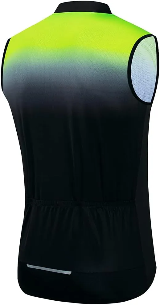 Hotlion Cycling Vest for Men Sleeveless Bike Jersey Shirts Team Bicycle Jacket Tops Reflective