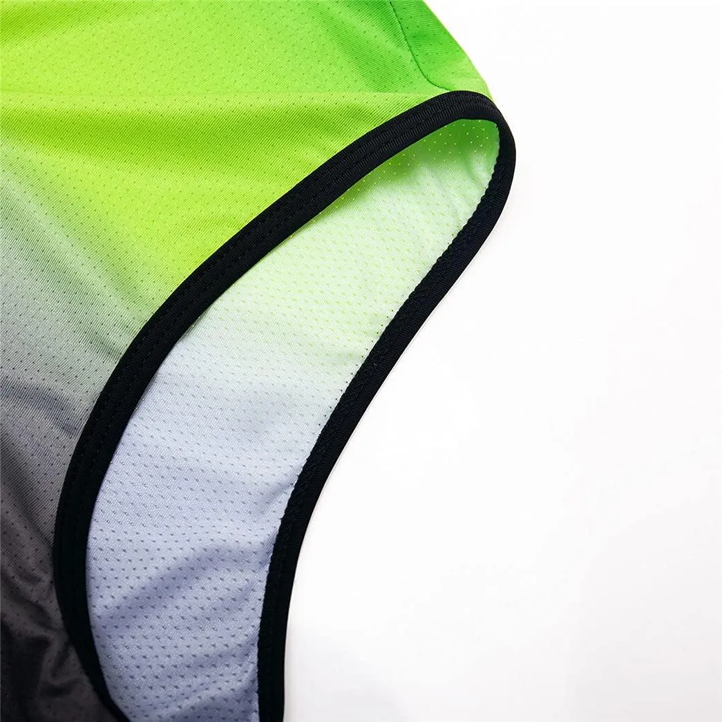 Hotlion Cycling Vest for Men Sleeveless Bike Jersey Shirts Team Bicycle Jacket Tops Reflective