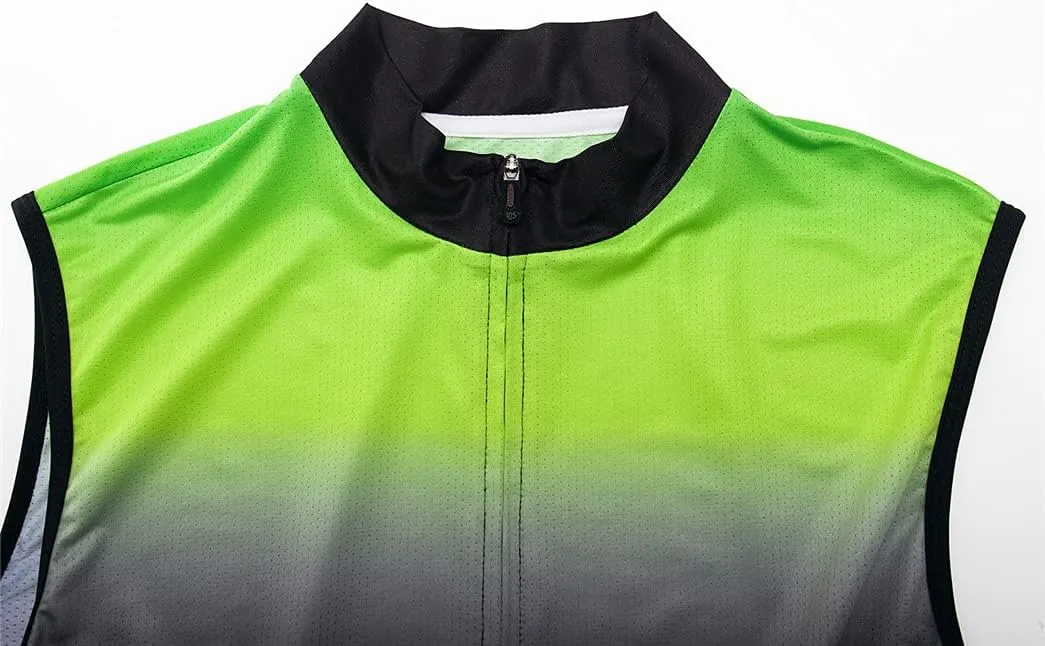 Hotlion Cycling Vest for Men Sleeveless Bike Jersey Shirts Team Bicycle Jacket Tops Reflective
