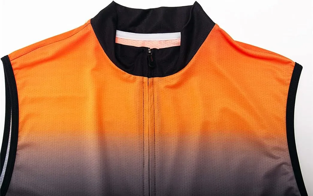Hotlion Cycling Vest for Men Sleeveless Bike Jersey Shirts Team Bicycle Jacket Tops Reflective
