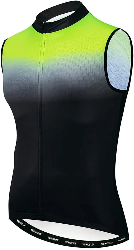 Hotlion Cycling Vest for Men Sleeveless Bike Jersey Shirts Team Bicycle Jacket Tops Reflective