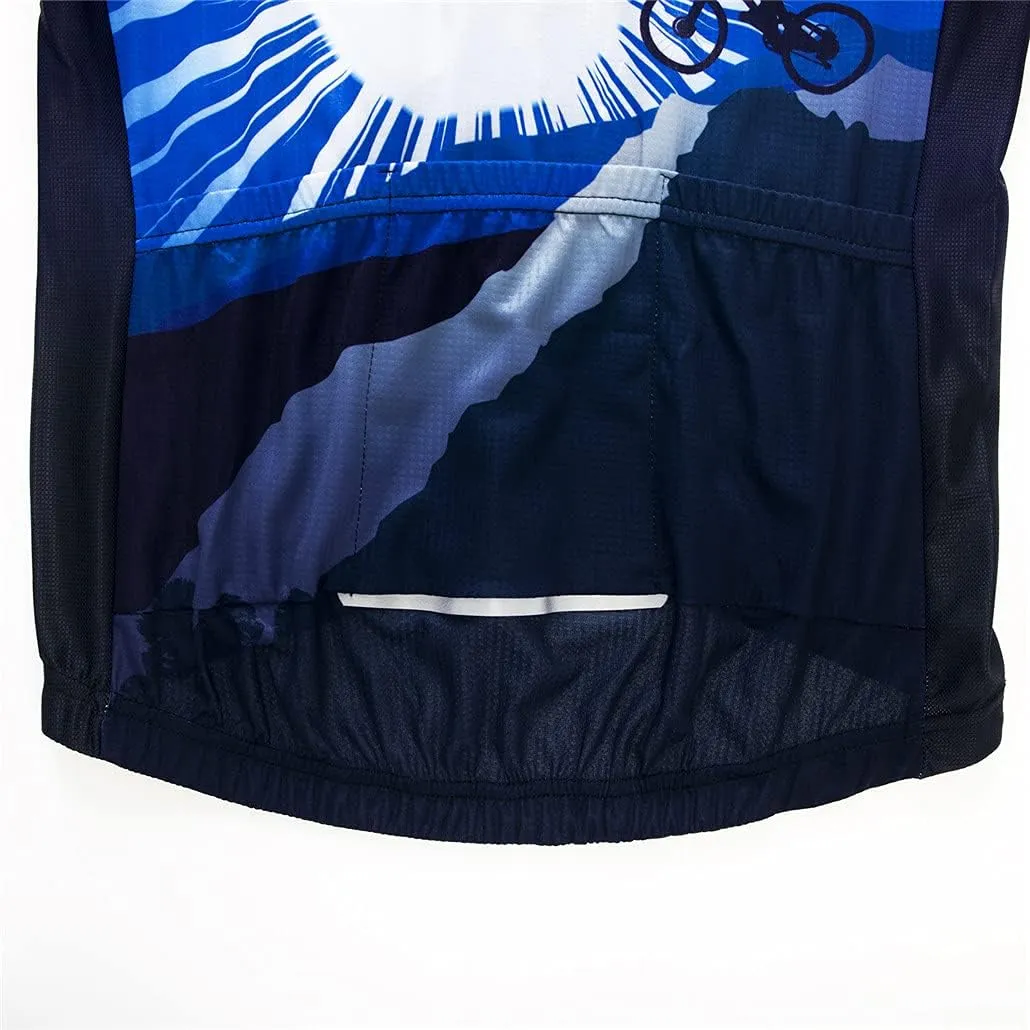 Hotlion Men's Cycling Jersey Long Sleeve Bike Shirts Autumn Bicycle Jacket Tops Reflective