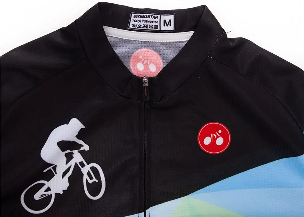 Hotlion Men's Cycling Jersey Long Sleeve Bike Shirts Autumn Bicycle Jacket Tops Reflective