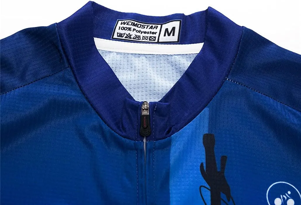 Hotlion Men's Cycling Jersey Long Sleeve Bike Shirts Autumn Bicycle Jacket Tops Reflective
