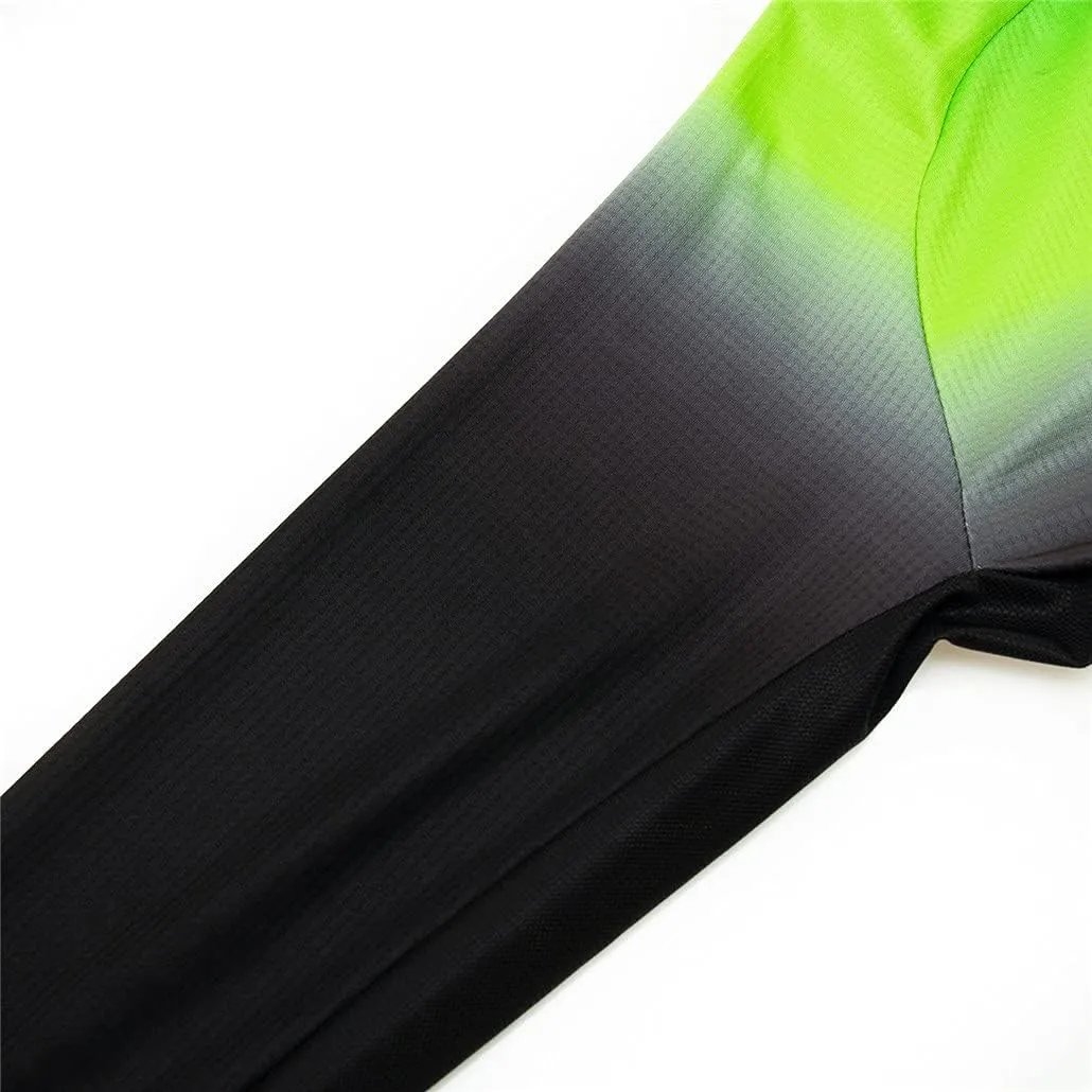Hotlion Men's Cycling Jersey Long Sleeve Bike Shirts Autumn Bicycle Jacket Tops Reflective
