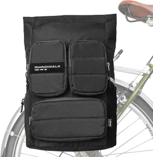 HUNTVP Bike Pannier Bag Bike Backpack Multifunctional Bike Bag for Luggage Rack Bike Side Bag Bicycle Rear Luggage Bag 25L Shoulder Bag with Rain Cover