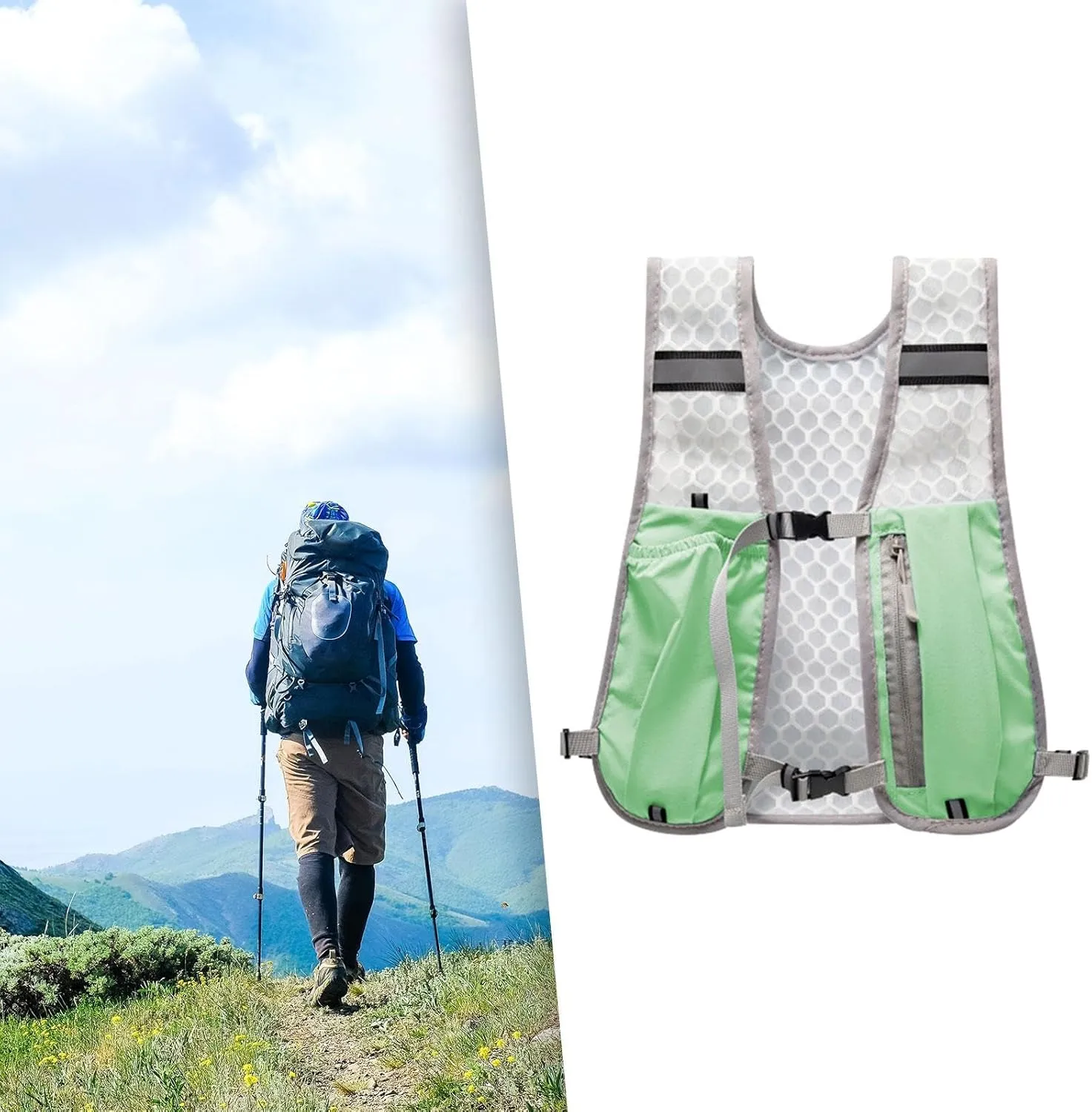 Hydration Vest Water Pack Breathable Outdoor Sport Bag Running Backpack for Jogging, Cycling, Climbing, Mountaineering