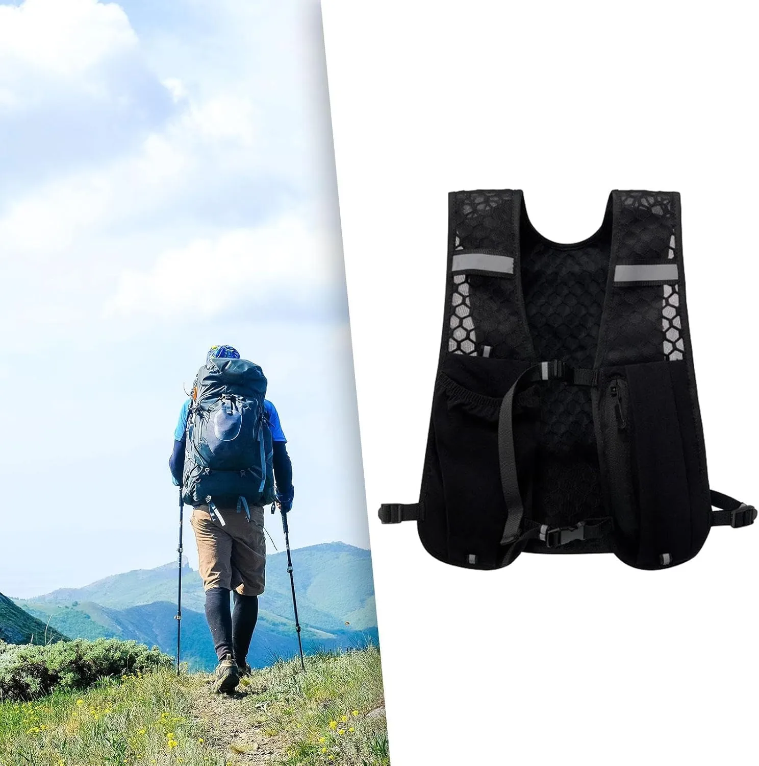 Hydration Vest Water Pack Lightweight Running Gear Running Backpack Sport Bag for Trail Camping Marathoner Race Hiking
