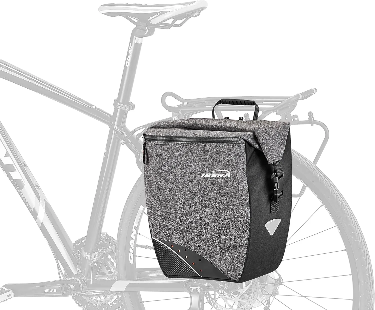 Ibera G-2 PakRak Pro Panniers - Bike Bags with Quick-Release System - Spacious Storage and Reflective Details - Set of 2