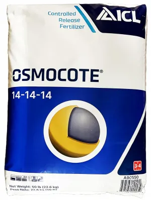 ICL Osmocote 14-14-14 Classic Blend Fertilizer – 3-4 Month Slow-Release Granules – 50 LB Full Bag – Professional-Grade Balanced Plant Food for Nursery, Landscape, and Container Use