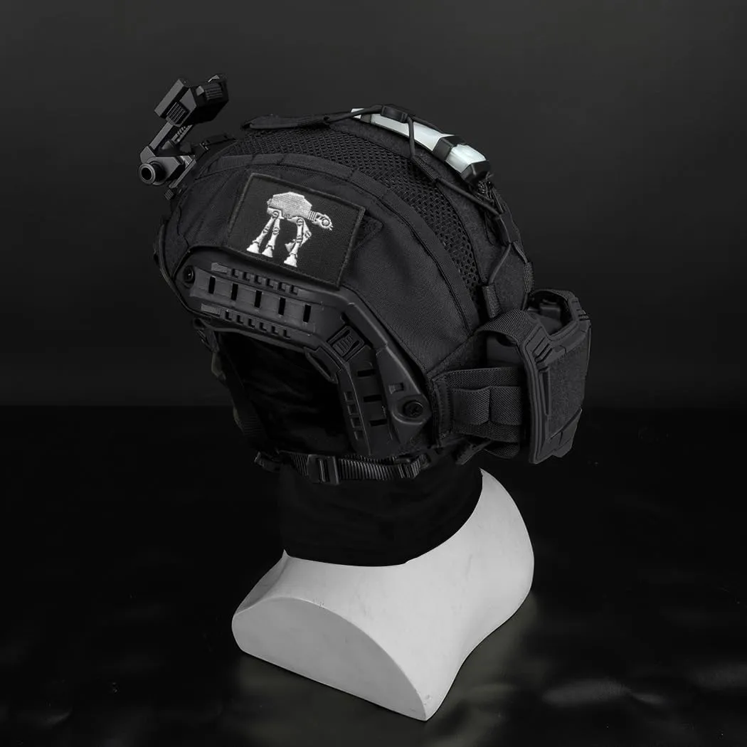 IDOGEAR Tactical Helmet Cover with Battery Rear Pouch for Fast Helmet Size M/L & L/XL Military Paintball Hunting Shooting Gear - 500D Nylon