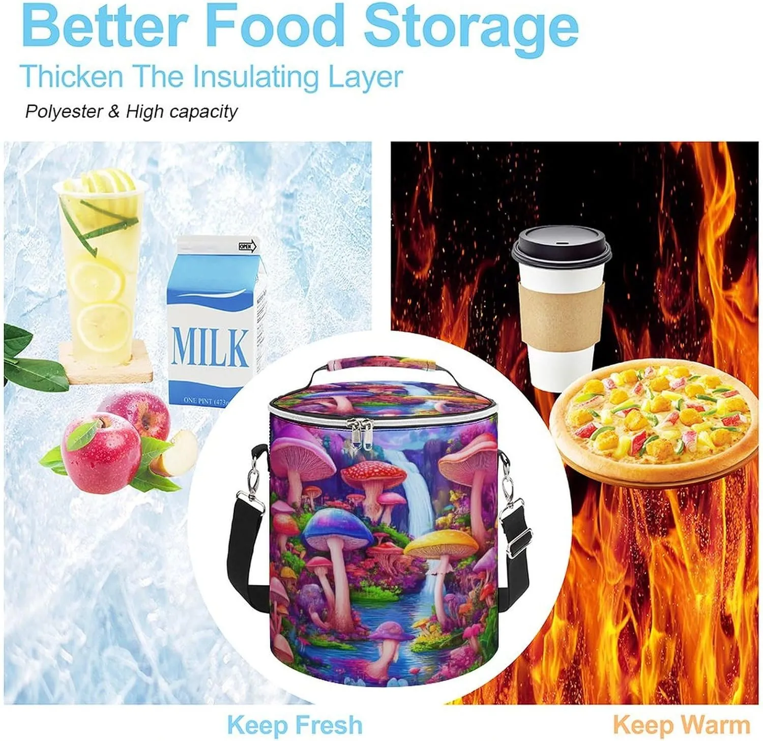 Insulated Backpack Cooler for Adults, Leak Proof Insulated Cooling Bag for Hiking