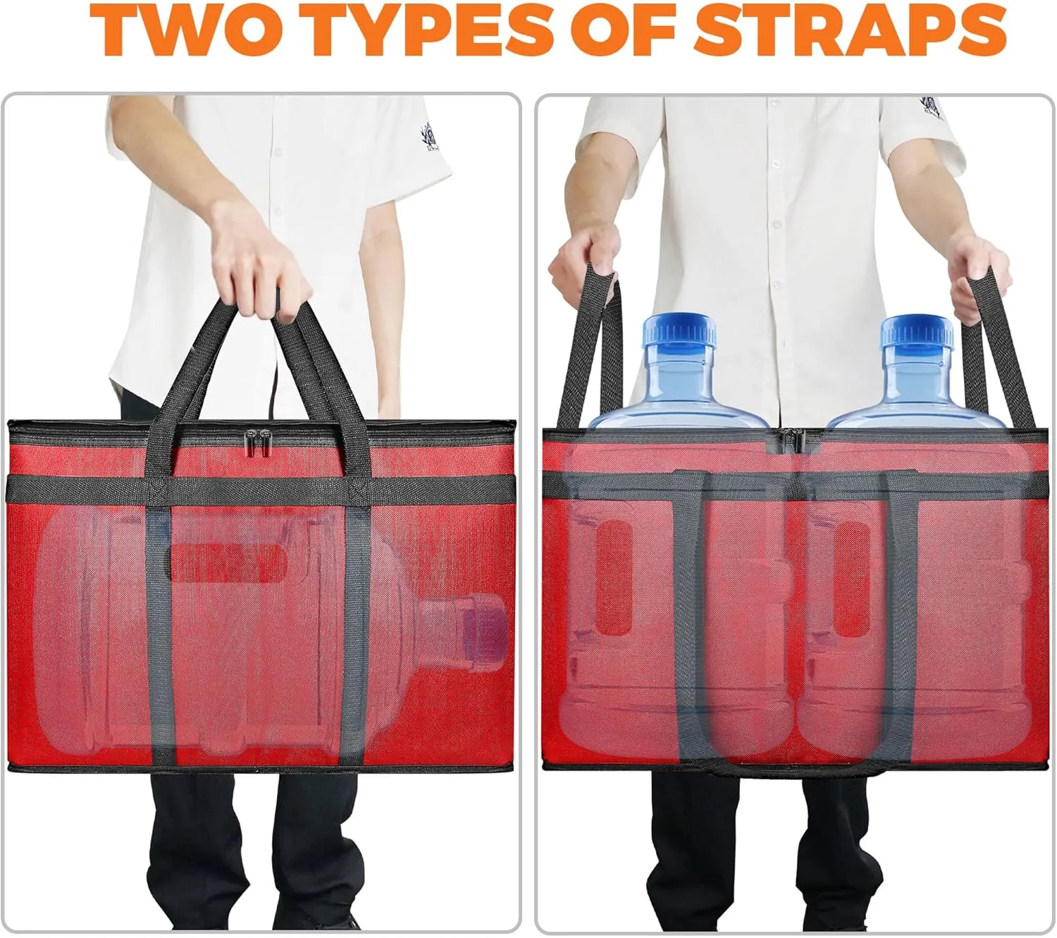 Insulated Food Delivery Bag, Commercial Grade Pizza Carrier for Hot and Cold Food, 79L Reusable Catering Cooler Bag 22x15x14, Pizza Delivery Box for Pizza,Chinese Food,