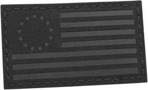 IR Betsy Ross Infrared Tactical Morale Flag Patch (Blackout Subdued)