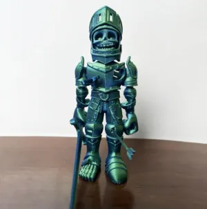 Iridescent Space Knight Action Figure, 3D Printed Decorative Collectible with Sword and Arrow Purchasing The max Version Will Come with The pro Version as a Gift (Colorful Green, max 7.87in)