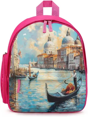Italian Architecture Venice Funny Travel Backpack Lightweight Shoulder Bag Casual Daypack for Daily Business for Women Men