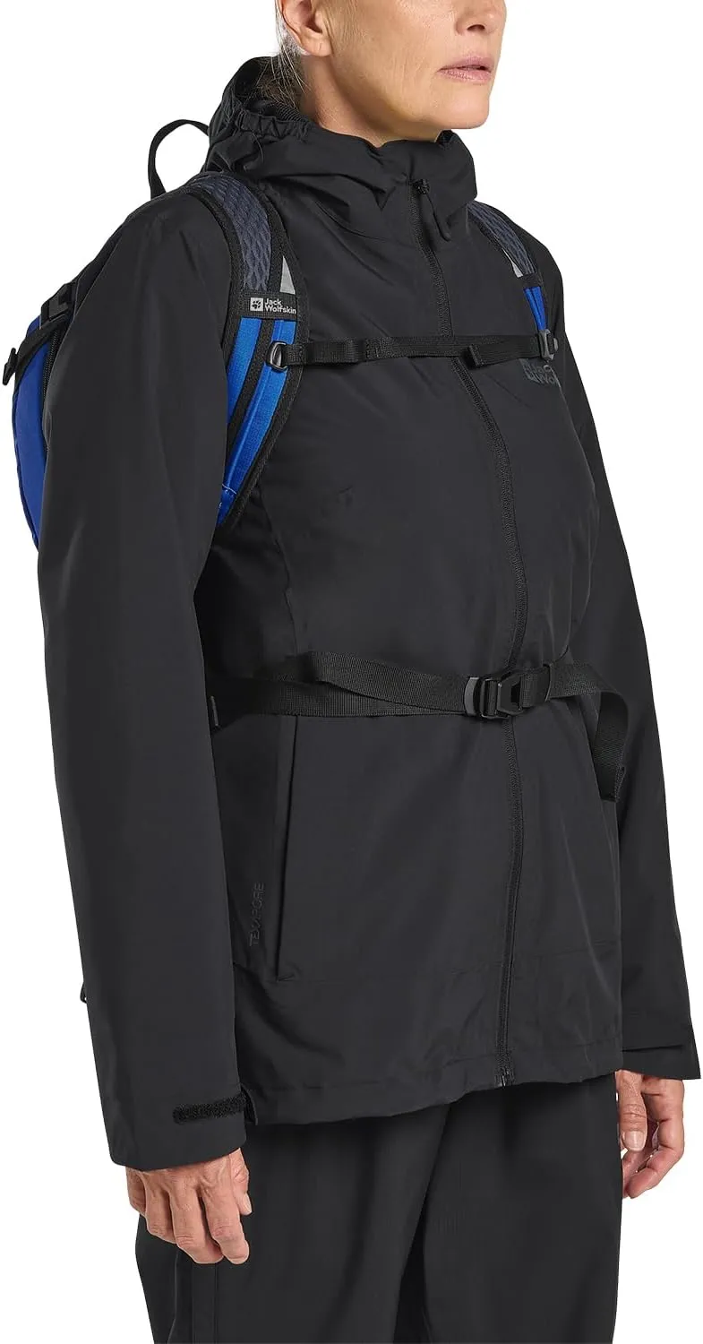 Jack Wolfskin Velocity 12L Lightweight Biking Backpack with Rain Cover and Helmet Lashing