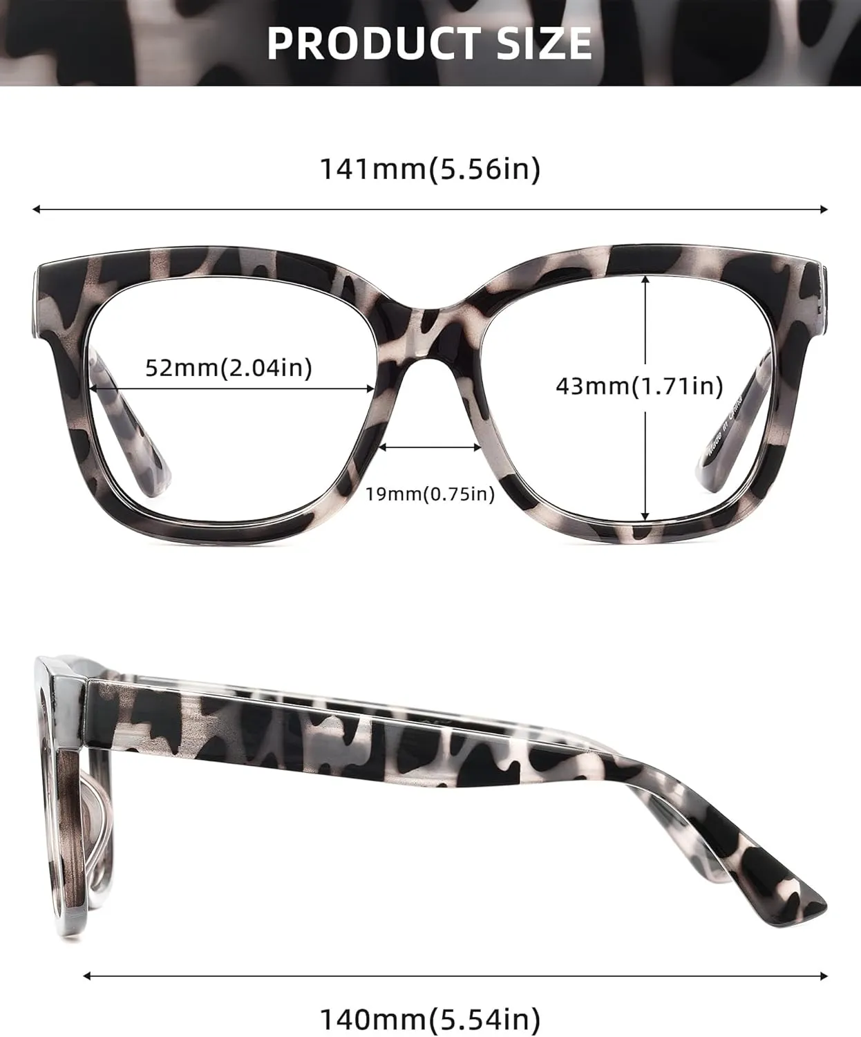 JIM HALO Oversized Blue Light Glasses for Women Square Chunky Bluelight Computer Glasses Reduce Eye Strain
