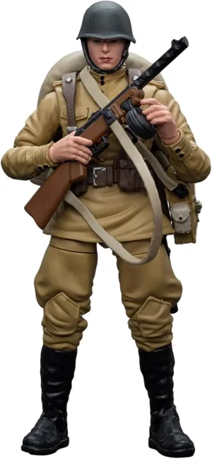 JOYTOY 1/18 Action Figure WWII Soviet Infantry Military Model 4inch Collectible Action Figures Kits