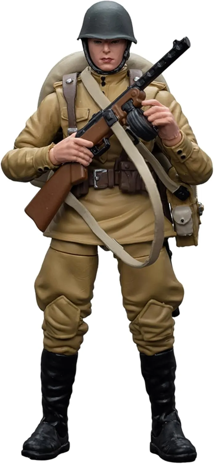 JOYTOY 1/18 Action Figure WWII Soviet Infantry Military Model 4inch Collectible Action Figures Kits