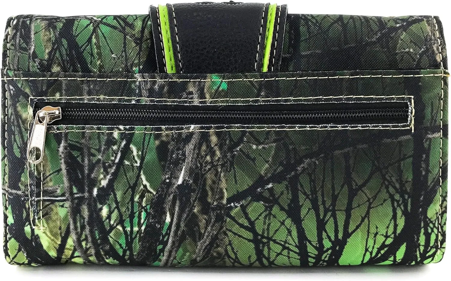 Justin West Camouflage Tree Branches Bling Rhinestone Cross Wings Buckle Crossbody Chain Messenger and Purse