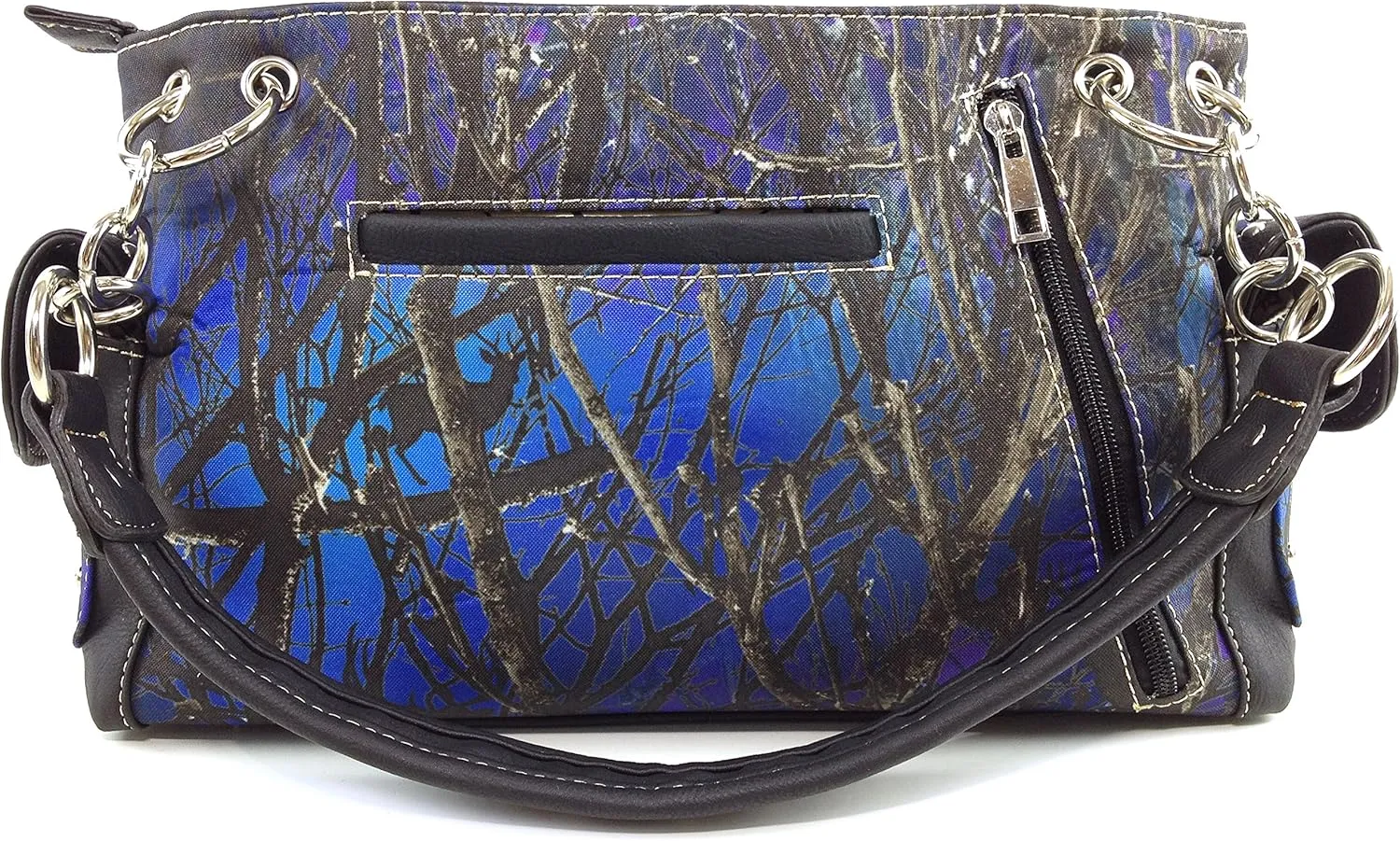 Justin West Camouflage Tree Branches Bling Rhinestone Cross Wings Handbag Purse Messenger Bags and Wallets