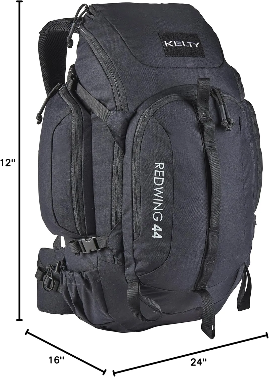 Kelty Redwing Tactical Backpack - Built to Military Specification Army Backpack, Durable & Strong, Built to Last, Aluminum Stays, Ideal for Military, Police, Outdoors Hiking or Bug Out Bag | Black 44L