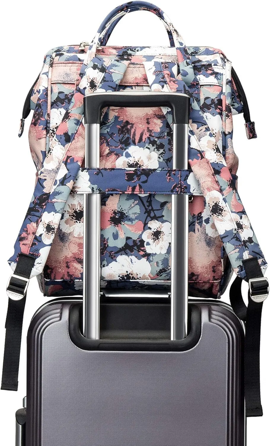 Kinmac Waterproof Laptop Backpack For Laptop Up to 15.6 Inch Men Women Travel Outdoor Backpack (Camellia)
