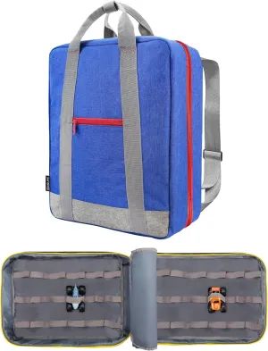 KISLANE Monster Trucks Storage Backpack - Versatile Carrying Case With Front Compartment and 2 Storage Pages for 36 Trucks - Ultimate Holder and Organizer