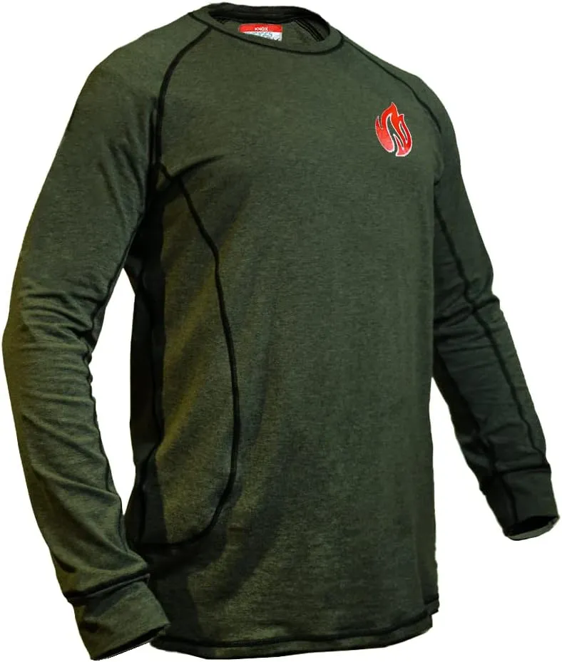 Knox FR Shirts for Men & Women | Double Stitched Long Sleeve Crew Shirt | NFPA2112 Light Weight Fire Retardant Welding Shirt