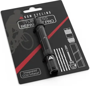 KOM Cycling Tubeless Tire Repair Kit for Bikes 8 Colors! Fixes Mountain Bike and Road Bicycle Tire Punctures
