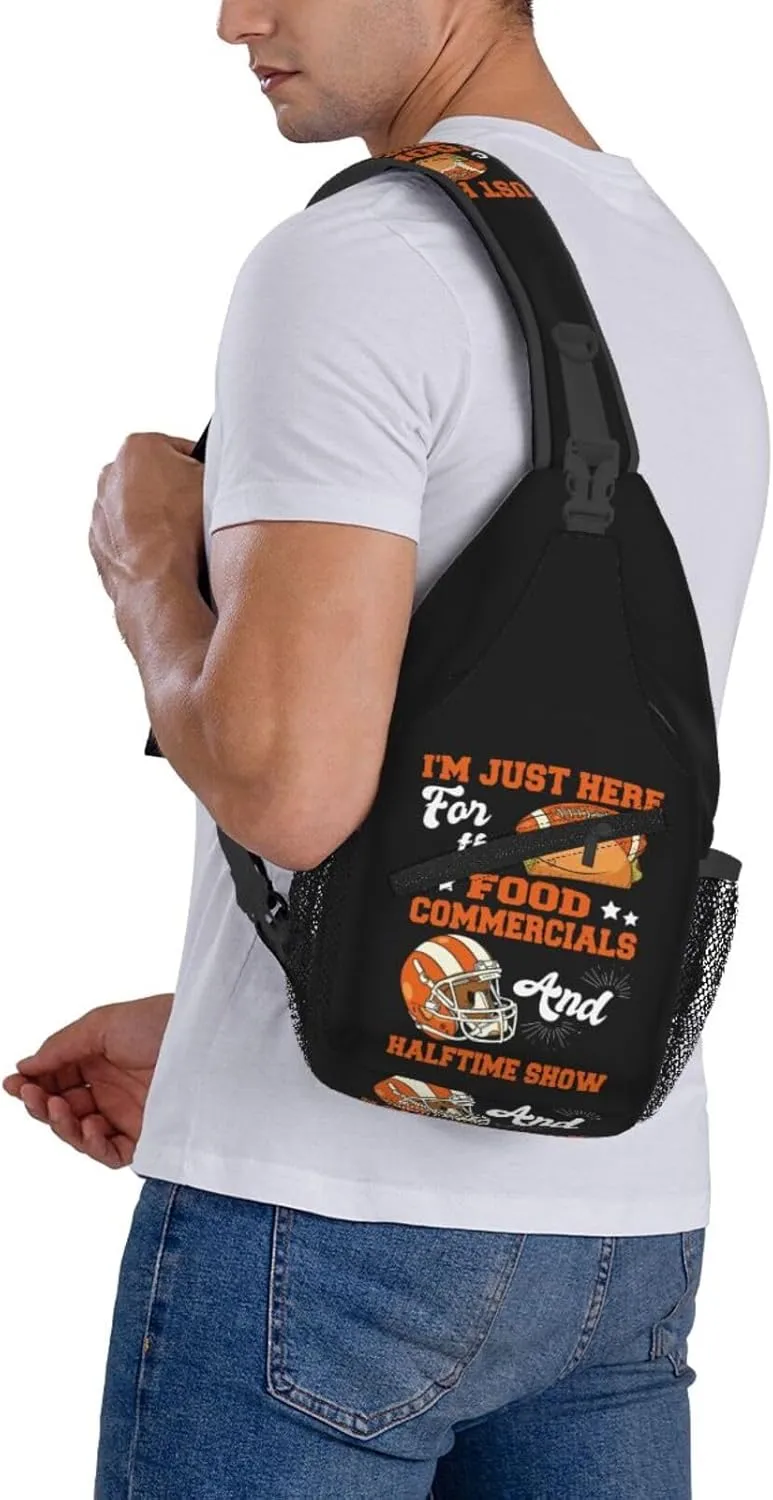 Lacrosse USA Stick And Helmet Sling Bag Adjustable Crossbody Bag Casual Chest Bags Travel Shoulder Backpack
