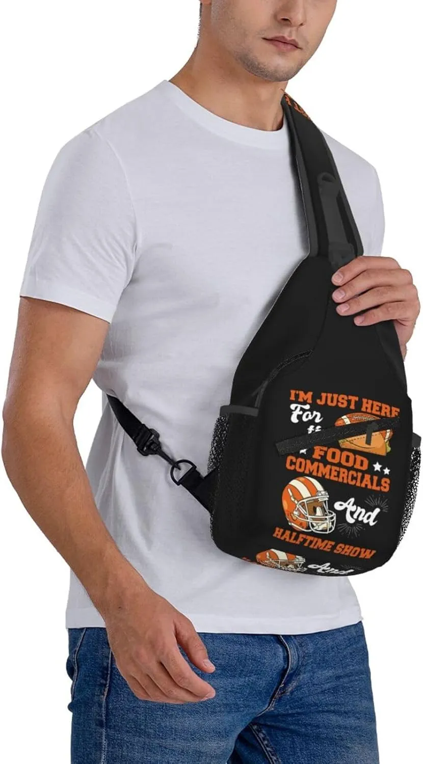 Lacrosse USA Stick And Helmet Sling Bag Adjustable Crossbody Bag Casual Chest Bags Travel Shoulder Backpack