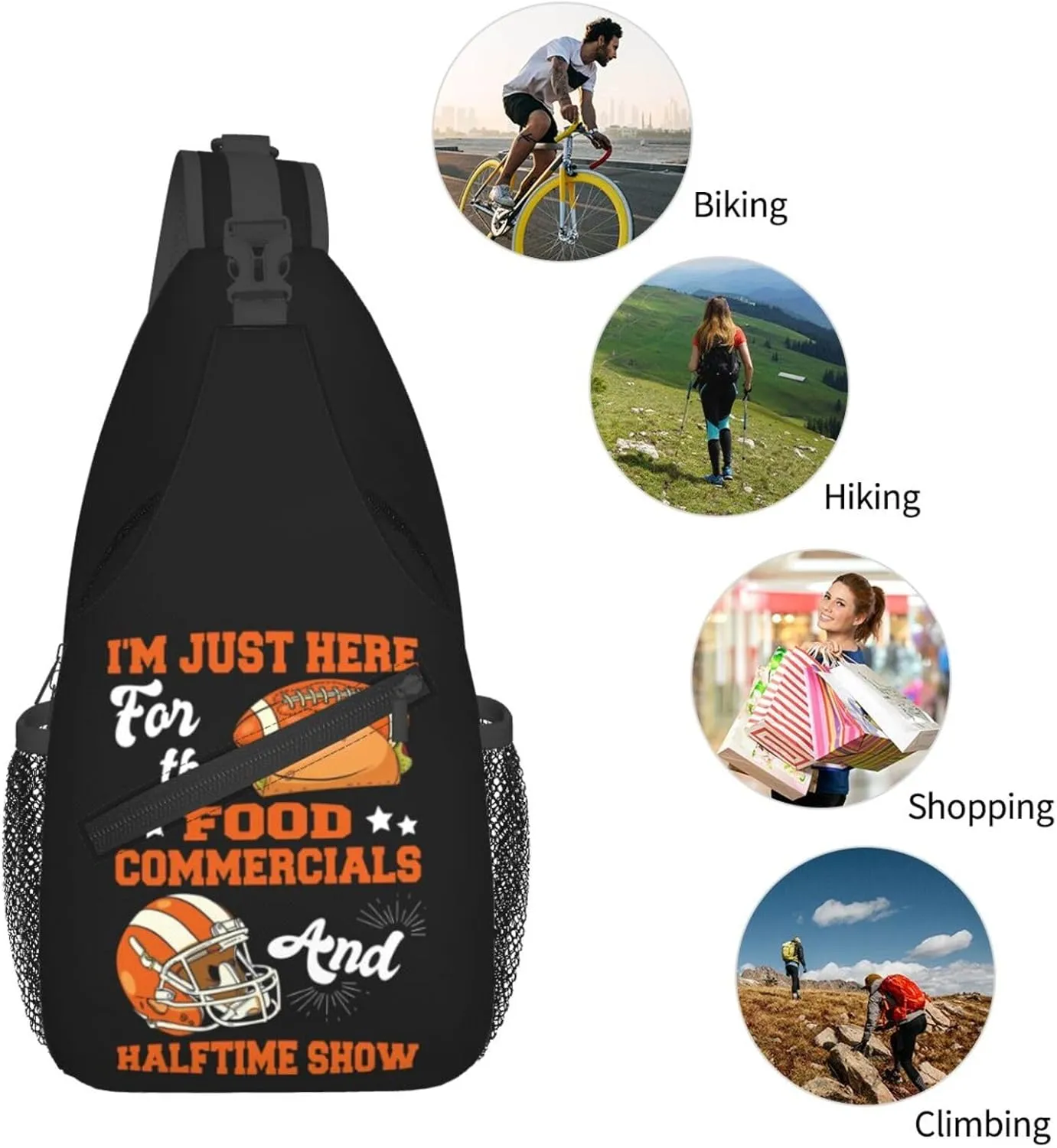 Lacrosse USA Stick And Helmet Sling Bag Adjustable Crossbody Bag Casual Chest Bags Travel Shoulder Backpack