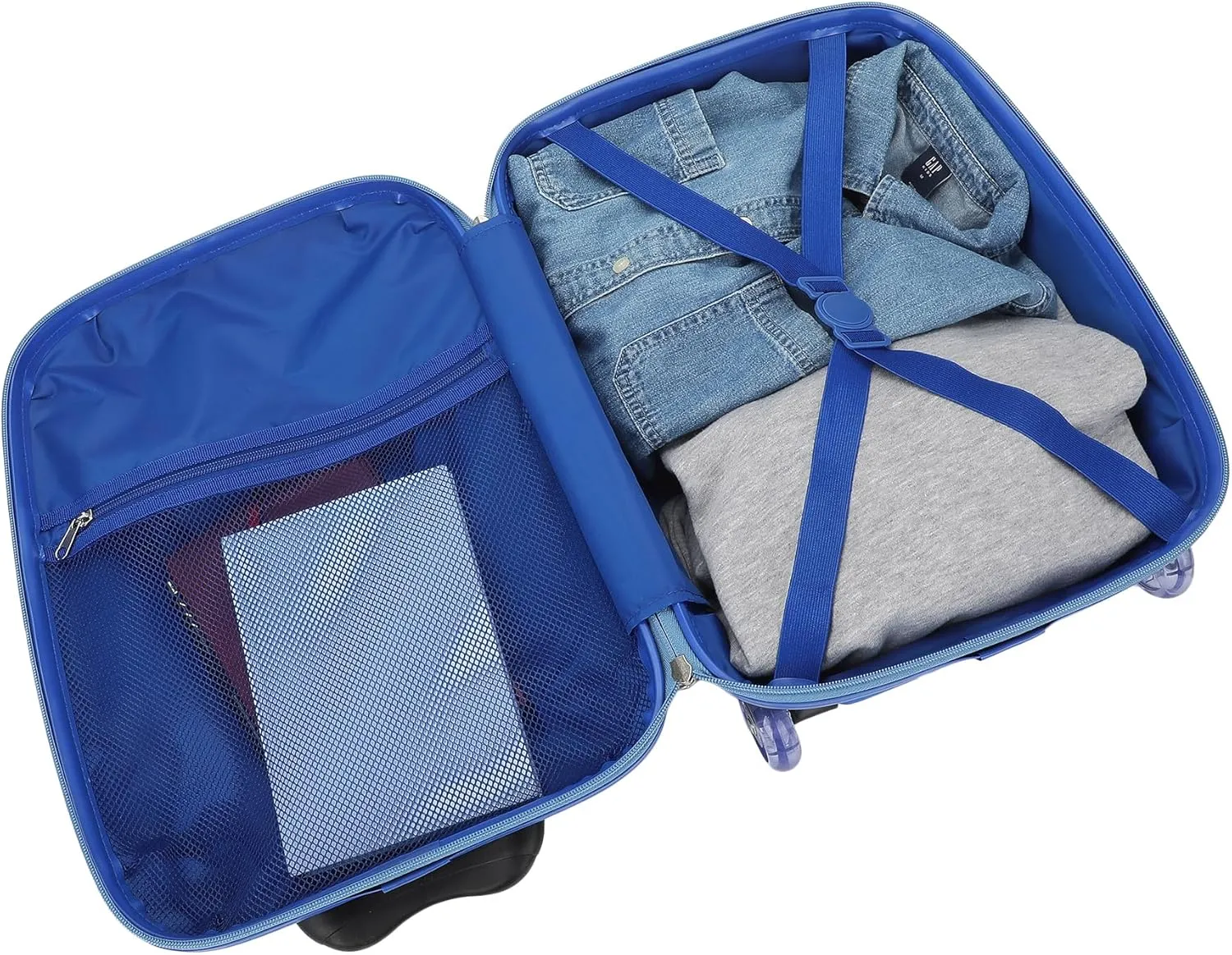 Lanky Box Character Group Shot 2-Piece Youth EVA Wheeled Youth Luggage & Travel Backpack Set