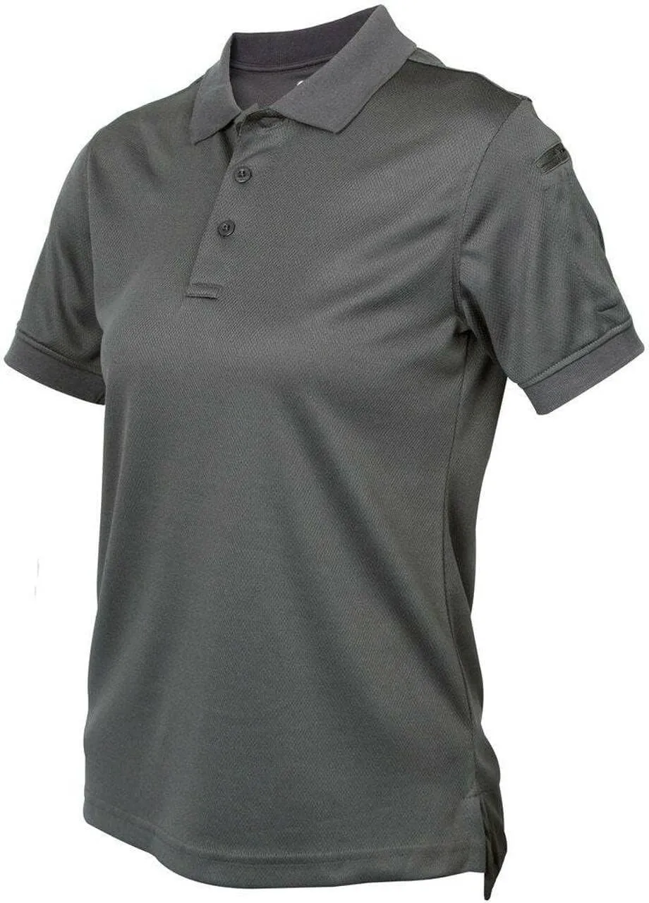 LAPG Women's Recon Jersey Short Sleeve Polo Shirt, Anti-Wrinkle Moisture Wicking Tactical Polo Shirt for Women
