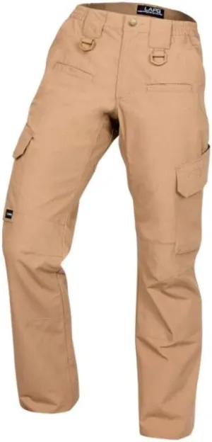 LAPG Women's Uniform Tactical Pants, Elastic Waistband, Mid Rise, Relaxed Fit, Durable Work Training Cargo Pants for Women