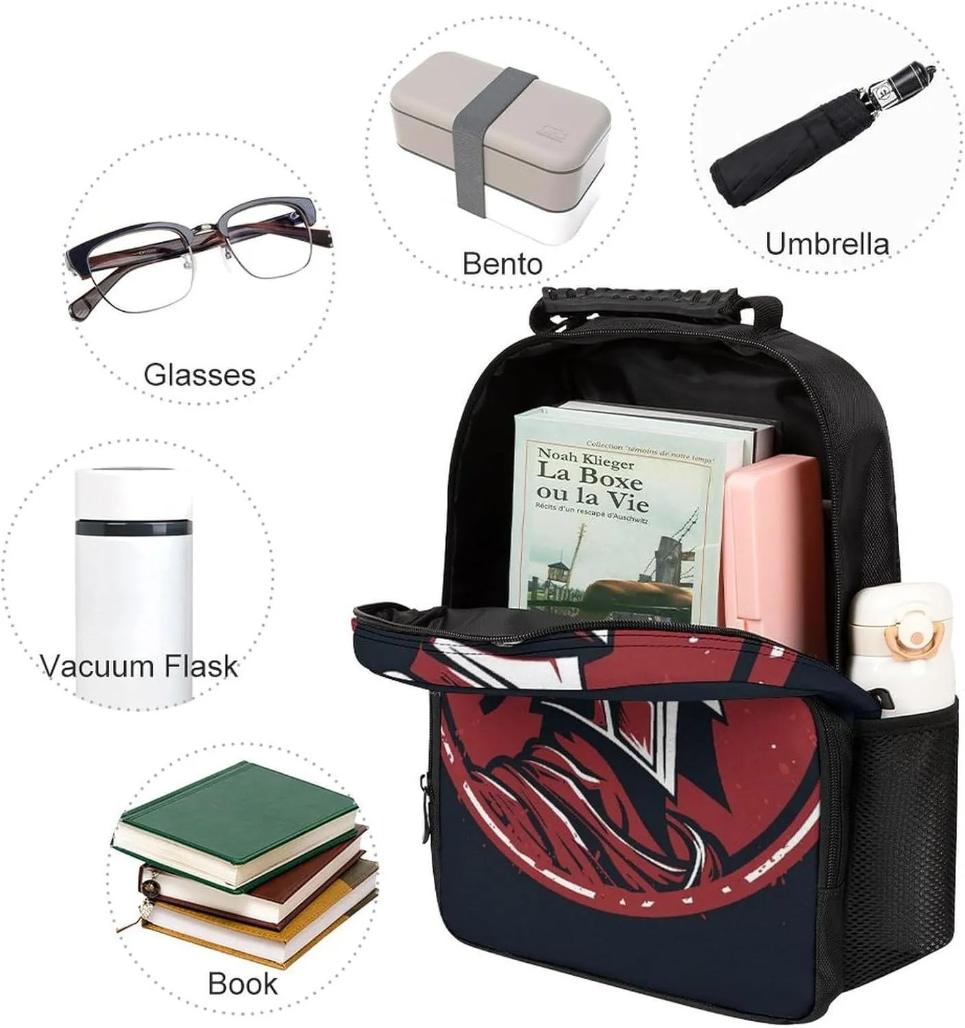 Laptop Backpack Red Spartan Helmet Daypack Computer Bag Travel Laptop Bag Casual Nurse Bag for Women Men
