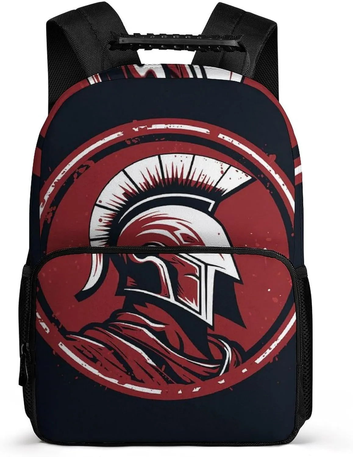 Laptop Backpack Red Spartan Helmet Daypack Computer Bag Travel Laptop Bag Casual Nurse Bag for Women Men