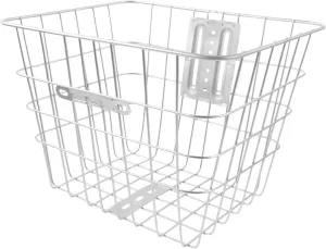 Large Capacity Detachable Rear Bike Basket Durable Metal Bicycle Storage Holder for Easy Installation Stable Outdoor Use for Carrying Essentials Your Rides