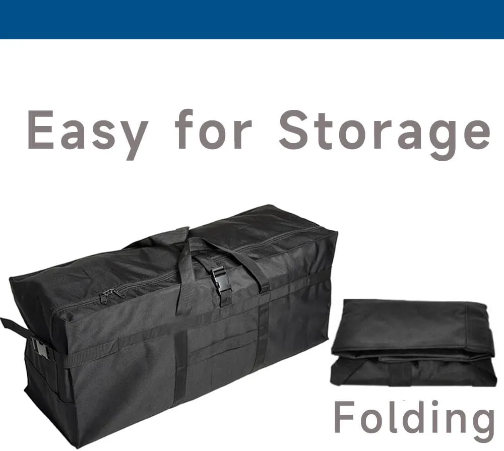 Large Duffel Bag, 120L Waterproof Carry on Weekend Overnight Storage Bag Over Luggage for Airline, Travel, Camping, Moving, 200l-black