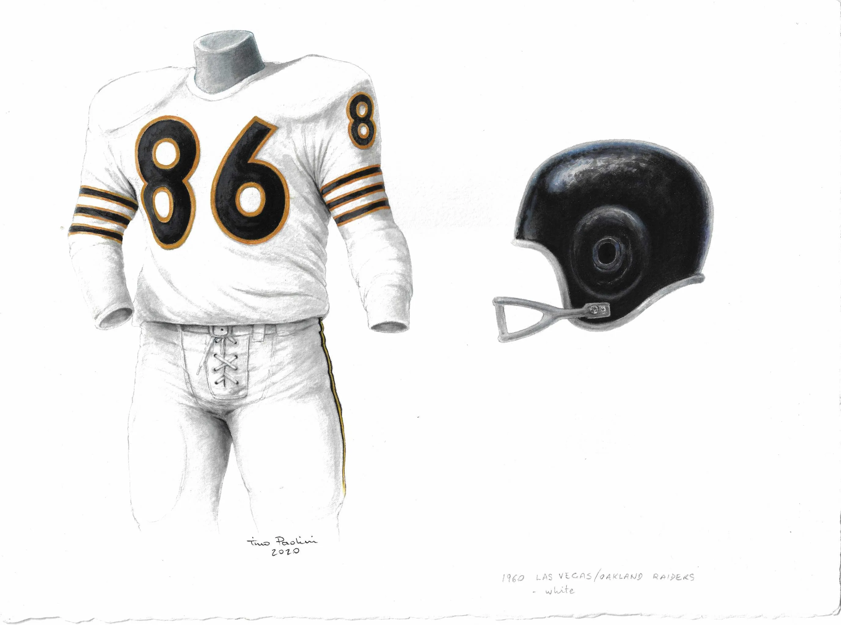 Las Vegas Raiders 1960 White