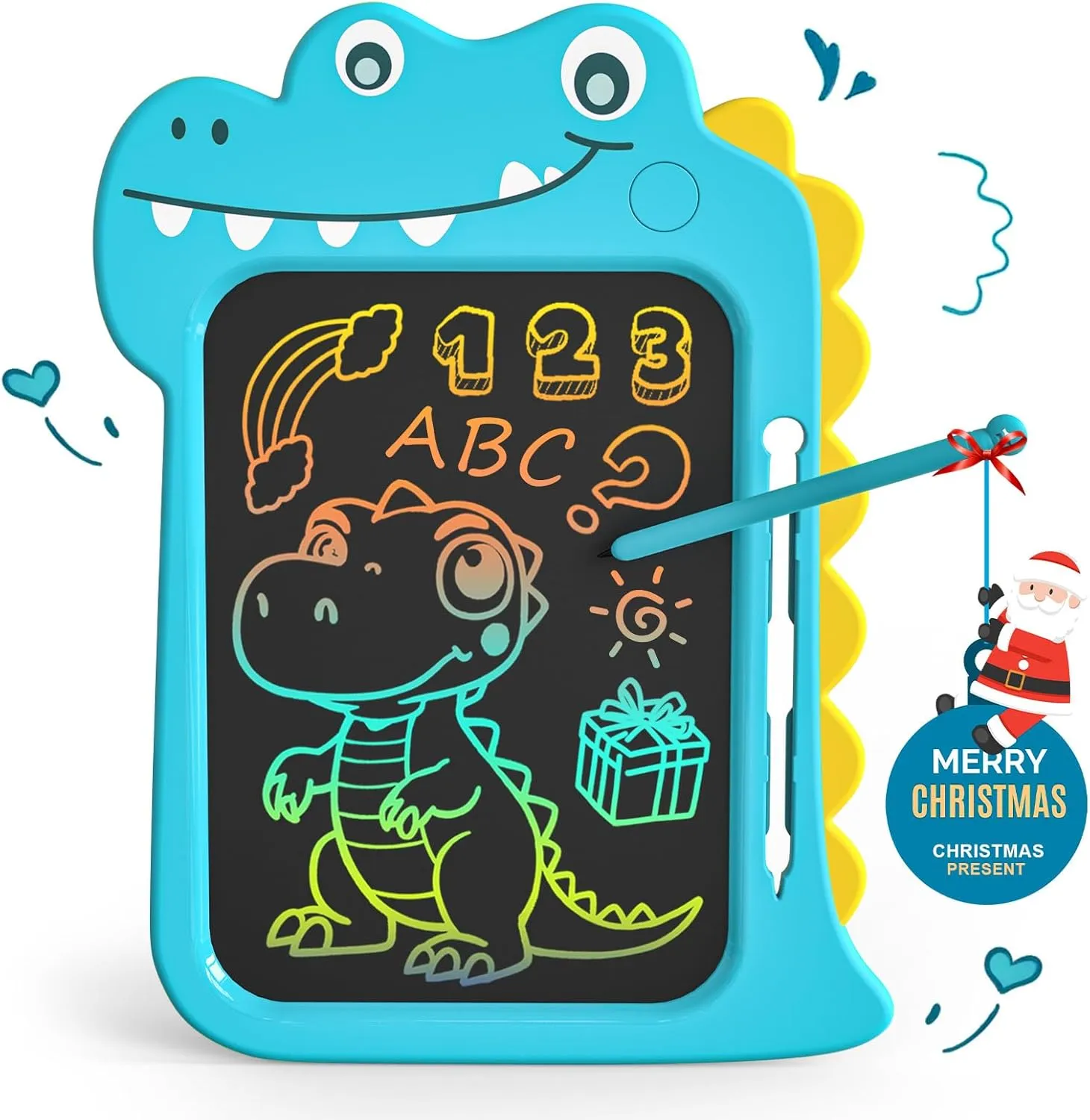 LCD Writing Tablet for Kids - 8.8 inch Toddler Travel Toys Doodle Board, Dinosaur Drawing Pad Toy for Kids 4 5 6 7 8 Year Old Boys Girls, Stocking Stuffers Birthday Party Gifts - Blue