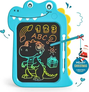 LCD Writing Tablet for Kids - 8.8 inch Toddler Travel Toys Doodle Board, Dinosaur Drawing Pad Toy for Kids 4 5 6 7 8 Year Old Boys Girls, Stocking Stuffers Birthday Party Gifts - Blue