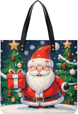 Leather Handbag for Women Tote Bag with Magnetic Buckle Flower Crossbody Bag Shoulder Bags