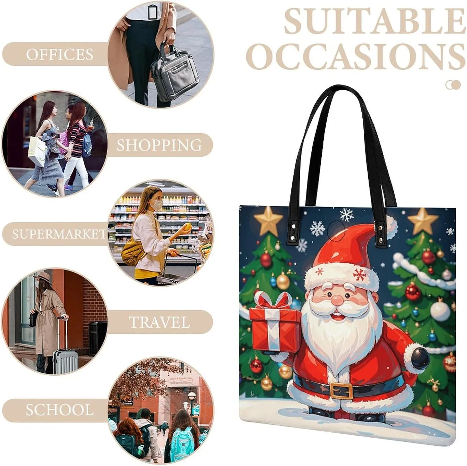 Leather Handbag for Women Tote Bag with Magnetic Buckle Flower Crossbody Bag Shoulder Bags